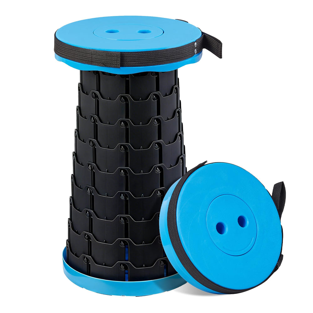 VECELO folded stool front view showing compact portability and easy storage
