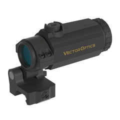 Vector Optics front view of magnifier showing compact design and quick mount benefit