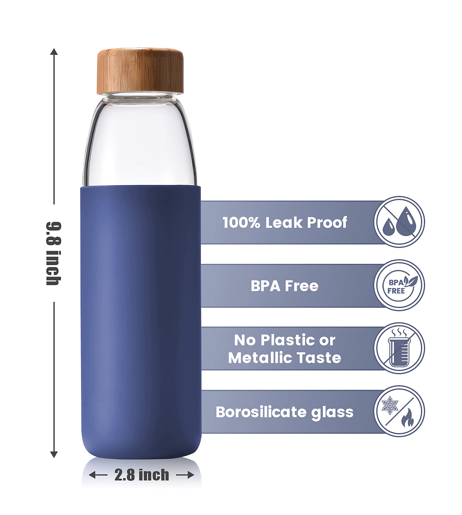 veegoal clear water with ice showing glass clarity and taste-preserving benefit