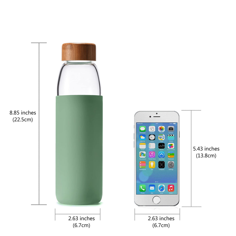 veegoal open top showing borosilicate glass mouth for flavor-neutral drinking