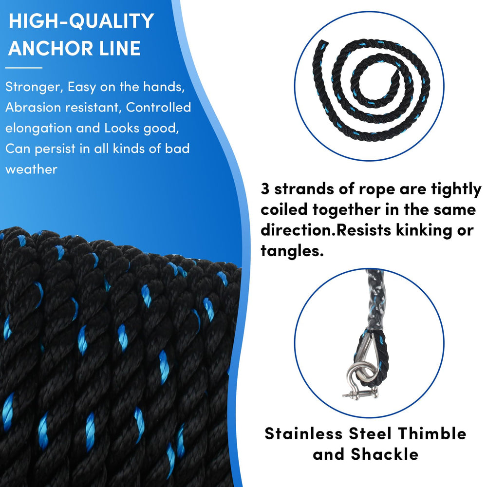 VEITHI rope fiber texture close-up showing three-strand twist and smooth handling