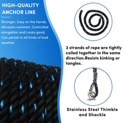 VEITHI rope fiber texture close-up showing three-strand twist and smooth handling