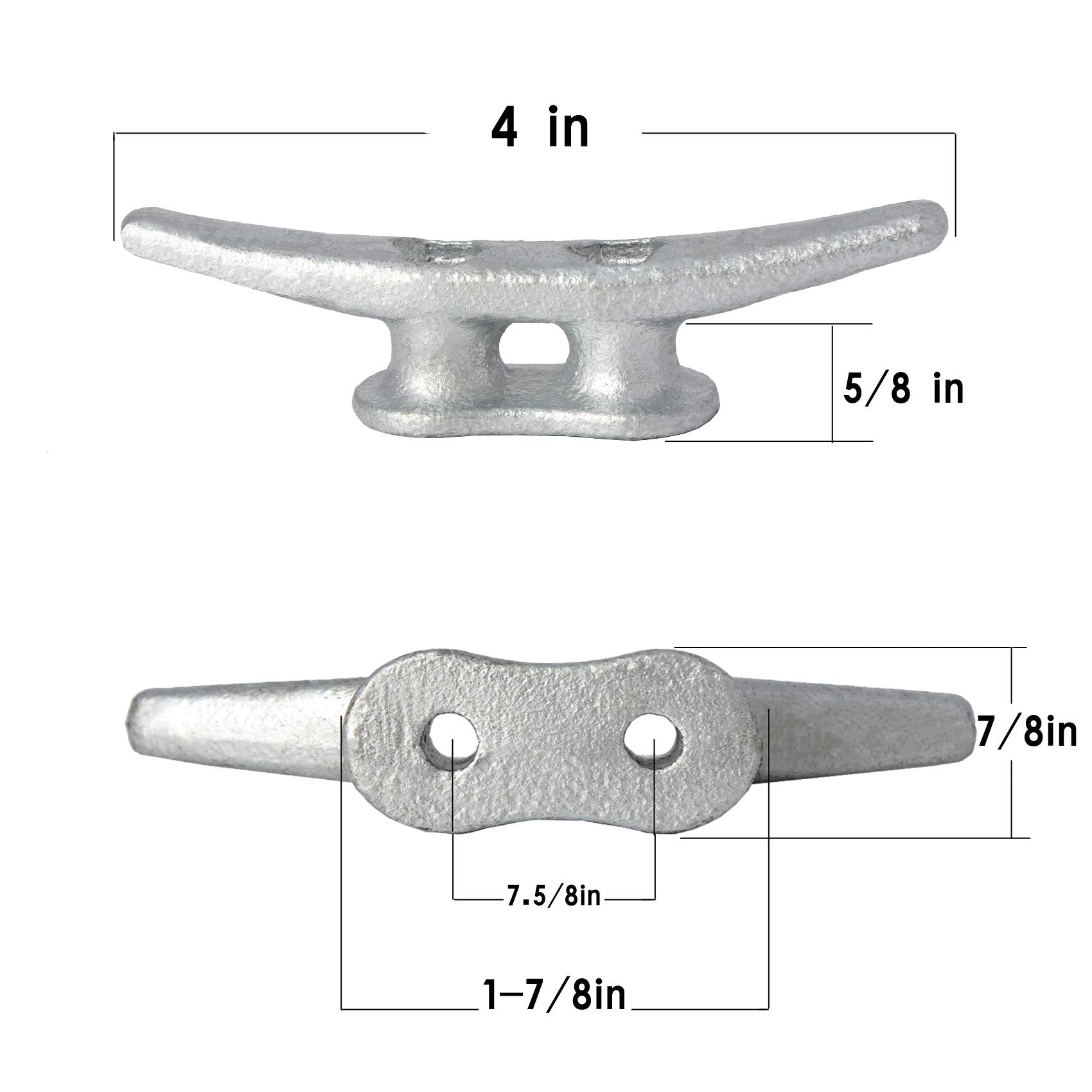VEITHI cleat mounted on wooden dock demonstrating stable boat tie-off and practicality