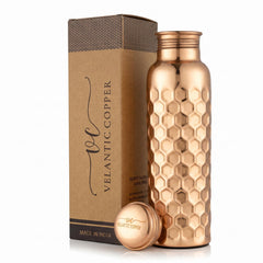 Velantic Copper front view showing full 32 oz bottle and elegant finish