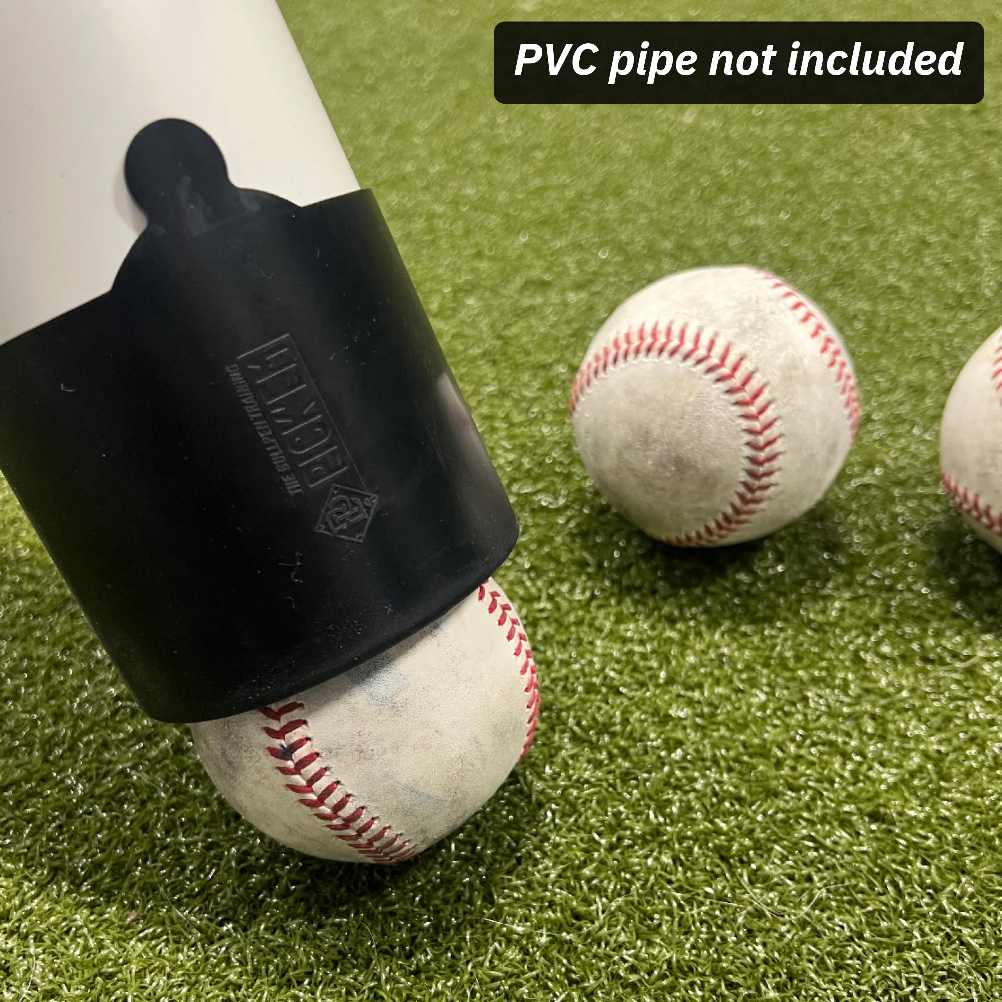 VELO by The Bullpen Training tool attached to 3-inch perforated PVC demonstrating ready-to-use setup