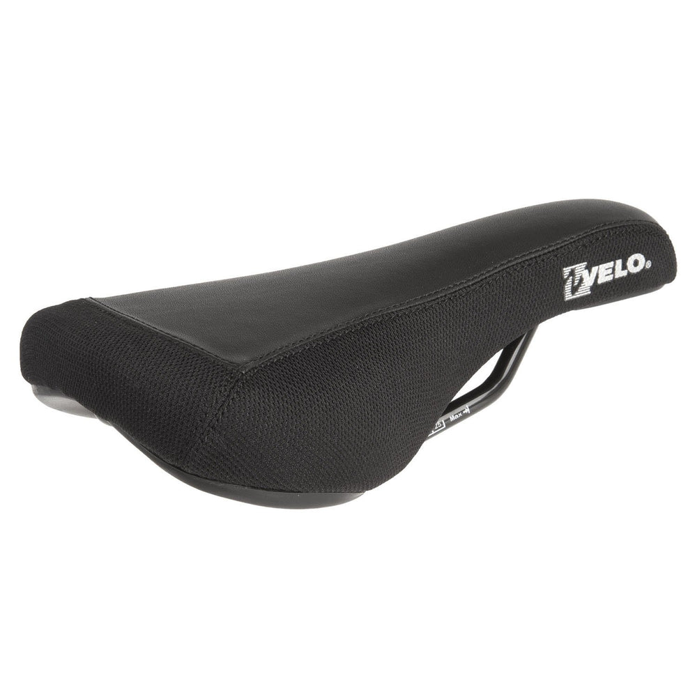 VELO side profile of compact BMX saddle providing nimble handling benefit