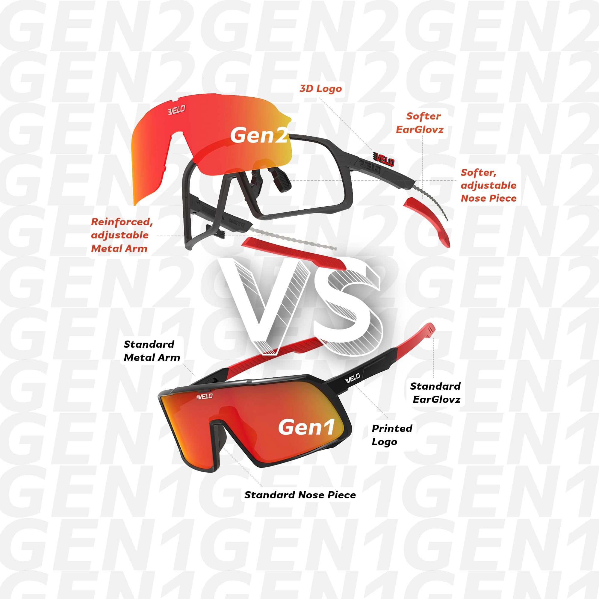 VELO Slider Gen2 packaging and branding displays premium 3D embossed logo