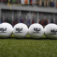VELO by The Bullpen Training close-up showing weighted ball texture and clear durability benefit