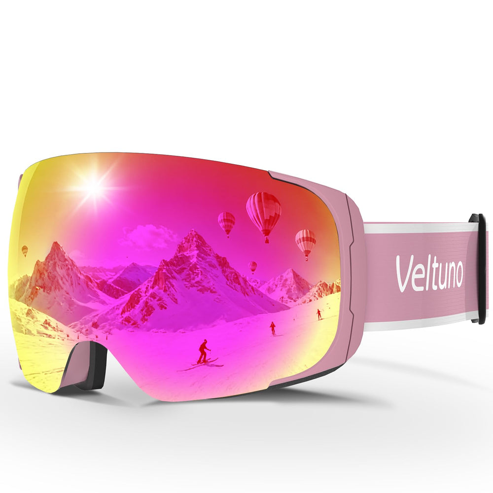 Veltuno front view pink frame showing wide vision and stylish fit