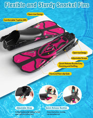 Vengreedo fins detail with adjustable heel strap for secure comfortable fit