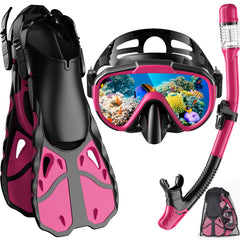 Vengreedo front packshot showing mask fins snorkel for complete kit portability