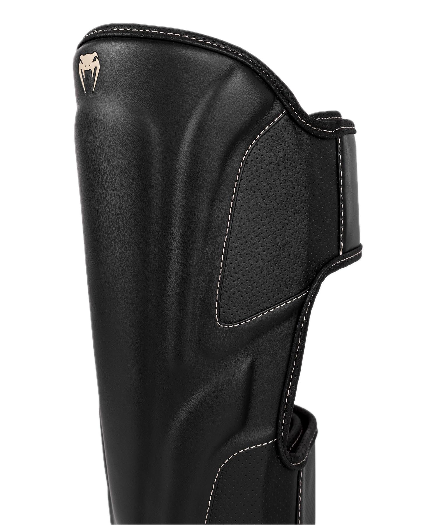 Venum Impact Evo close up of tibia reinforcement for improved impact diffusion