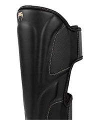 Venum Impact Evo close up of tibia reinforcement for improved impact diffusion