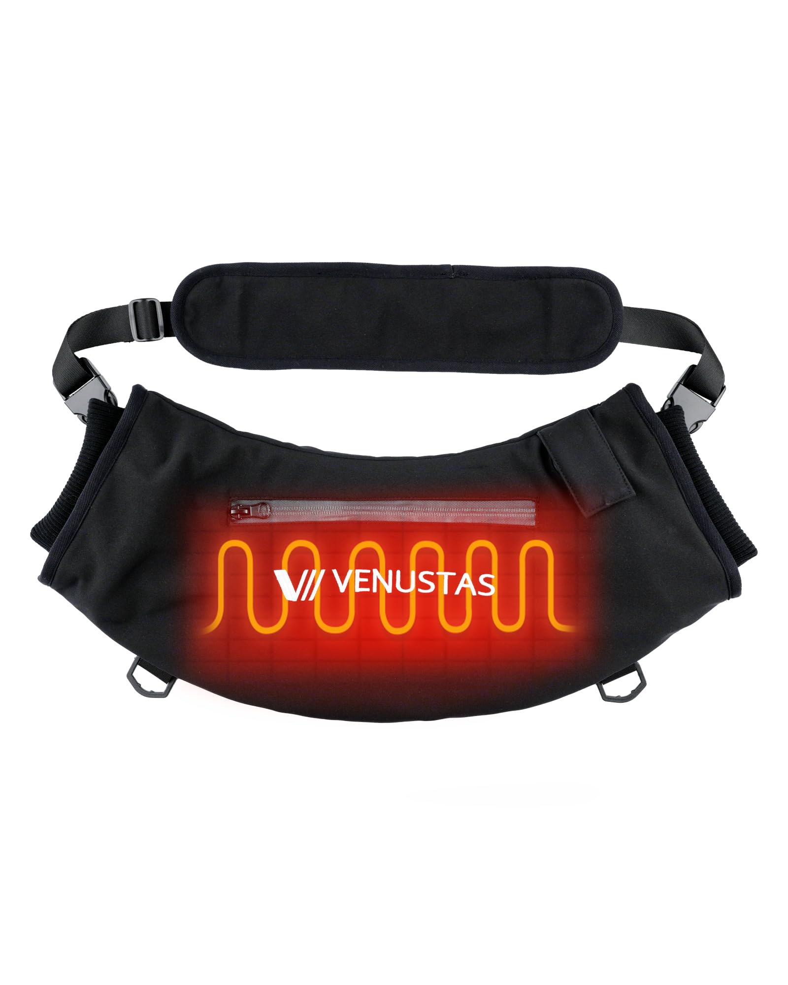 Venustas front view showing muff and secure closure for quick warmth