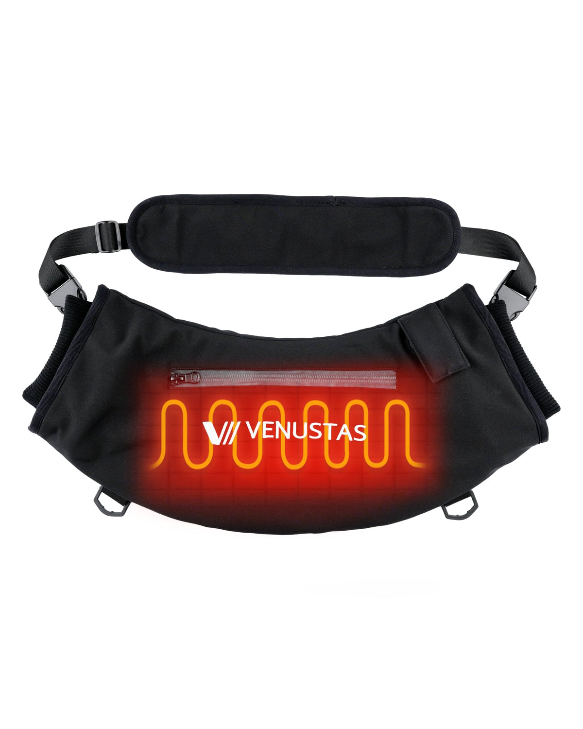 Venustas front view showing muff and secure closure for quick warmth