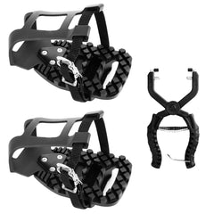 Venzo front view of paired toe cages showing secure pedal coverage and versatility