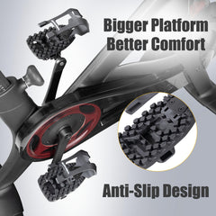 Venzo mounted on a Look Delta spin pedal showing quick-fit conversion benefit