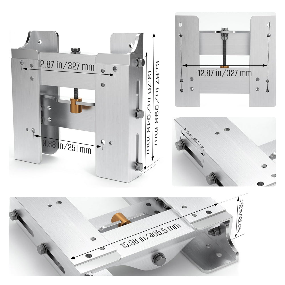 VEPURLT side profile assembly illustrating setback and vertical travel advantage