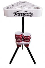 Versapong set in play on a beach showing portable fun anywhere benefit