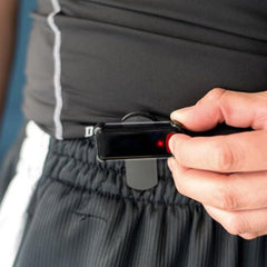 VERT clip detail on athletic shorts highlighting secure fit advantage