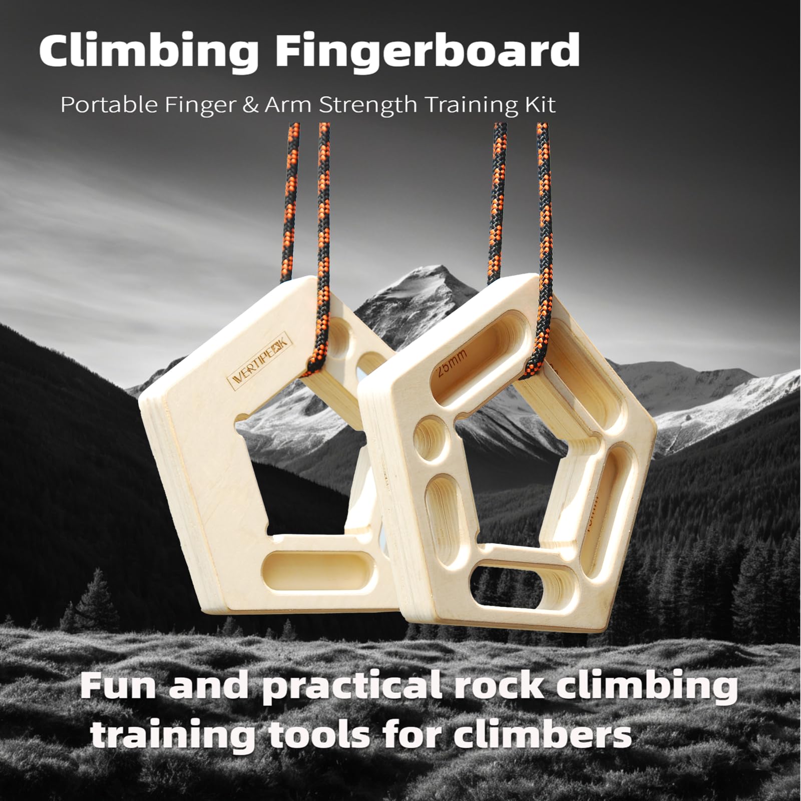 VERTIPEAK boards packed inside a backpack for easy transport to crags or gym