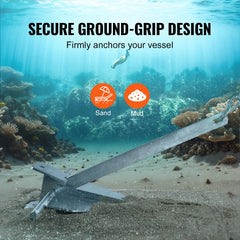 VEVOR anchor rope coil displaying nylon braid and UV resistance