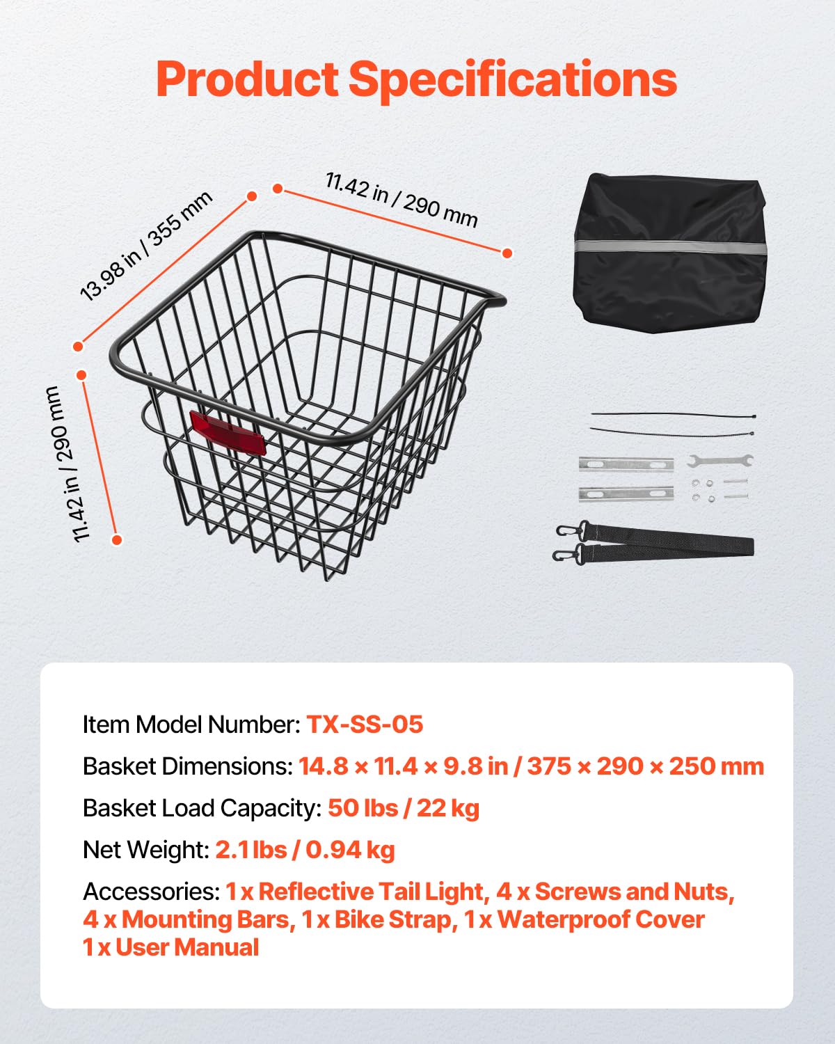 VEVOR basket carrying a small pet showing safe, roomy transport option
