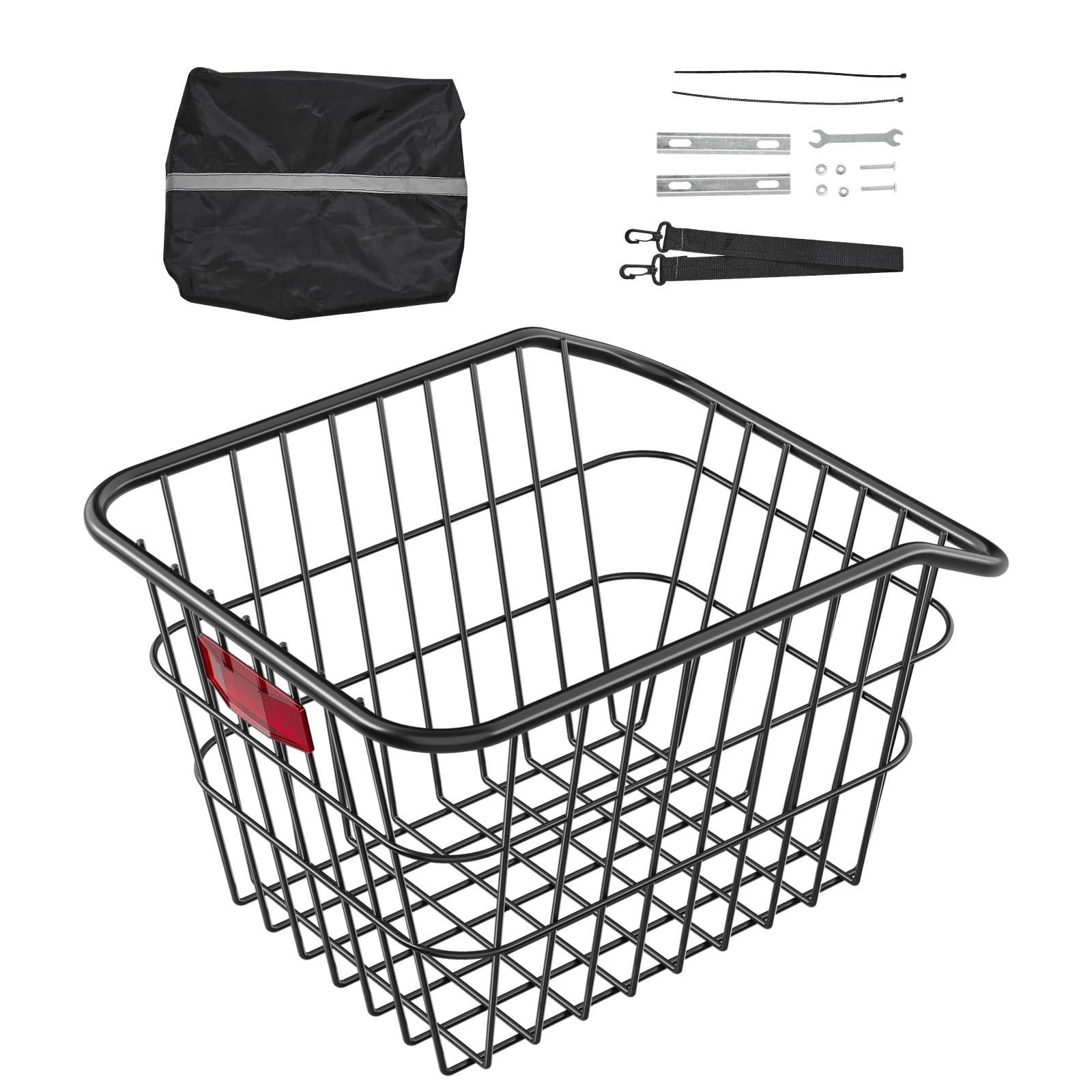 VEVOR cyclist using basket in commuter setting highlighting practical daily use