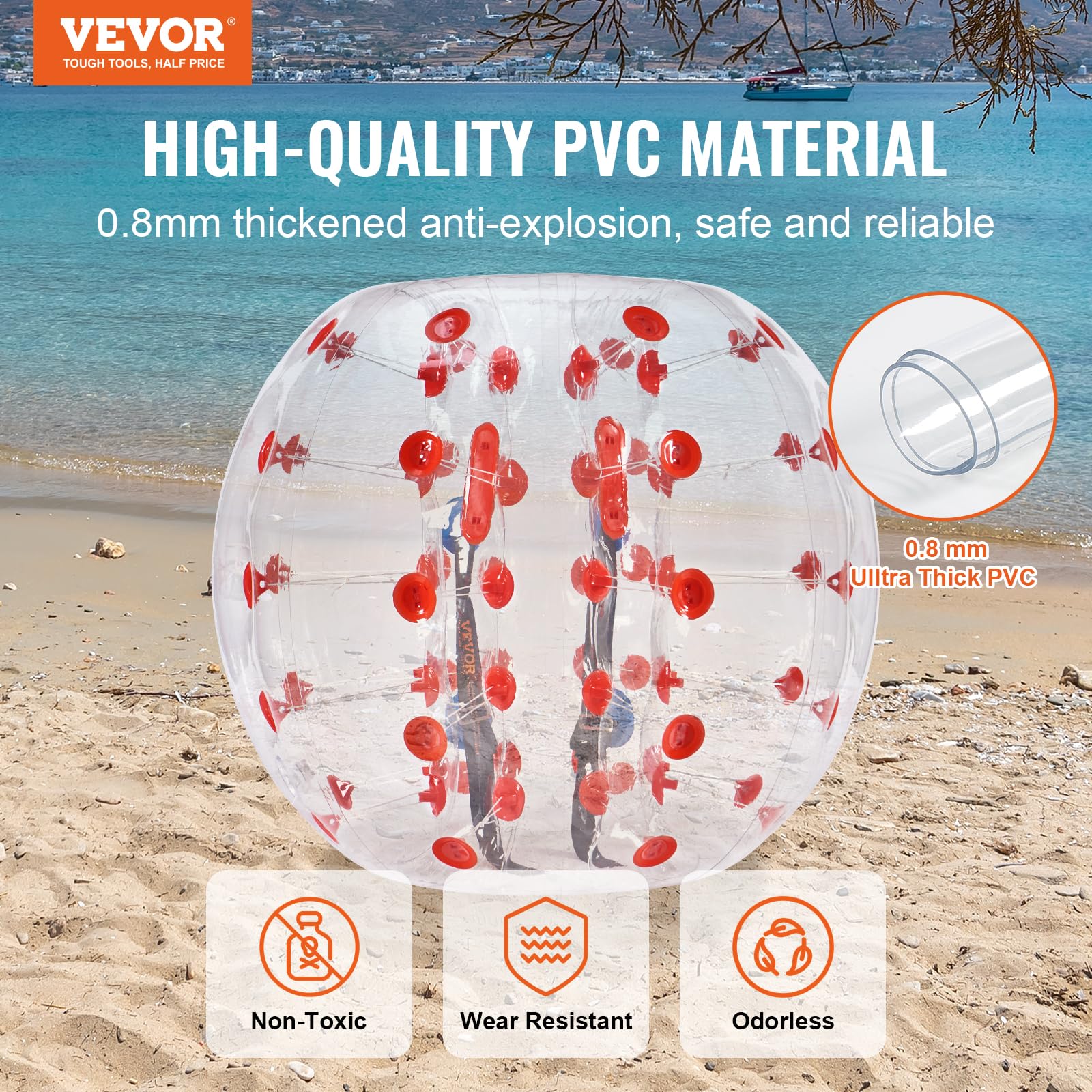 VEVOR close up of advanced valve system ensuring secure inflation and minimal air loss