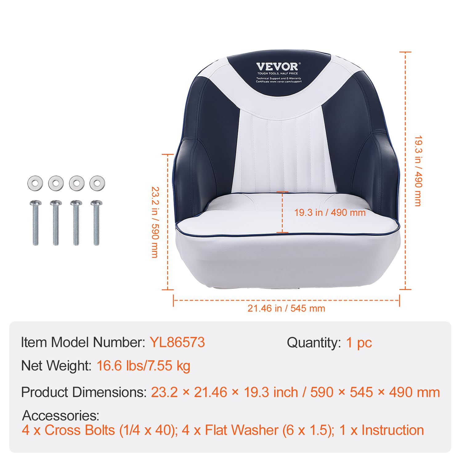 VEVOR captain seat installed on pontoon helm for improved control