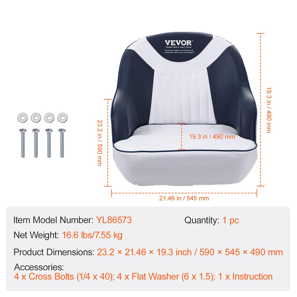 VEVOR captain seat installed on pontoon helm for improved control