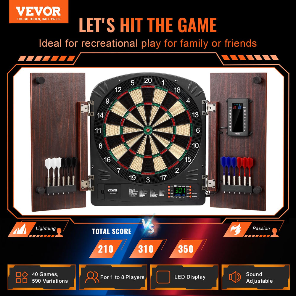 VEVOR close-up of soft dartboard texture showing honeycomb holes for fewer bounce-outs