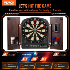 VEVOR close-up of soft dartboard texture showing honeycomb holes for fewer bounce-outs