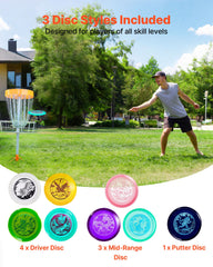 VEVOR discs laid out showing variety and quick selection benefit