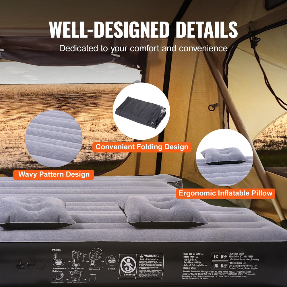 VEVOR laid-out accessories including patches, nozzle, and carry bag for repairs and storage