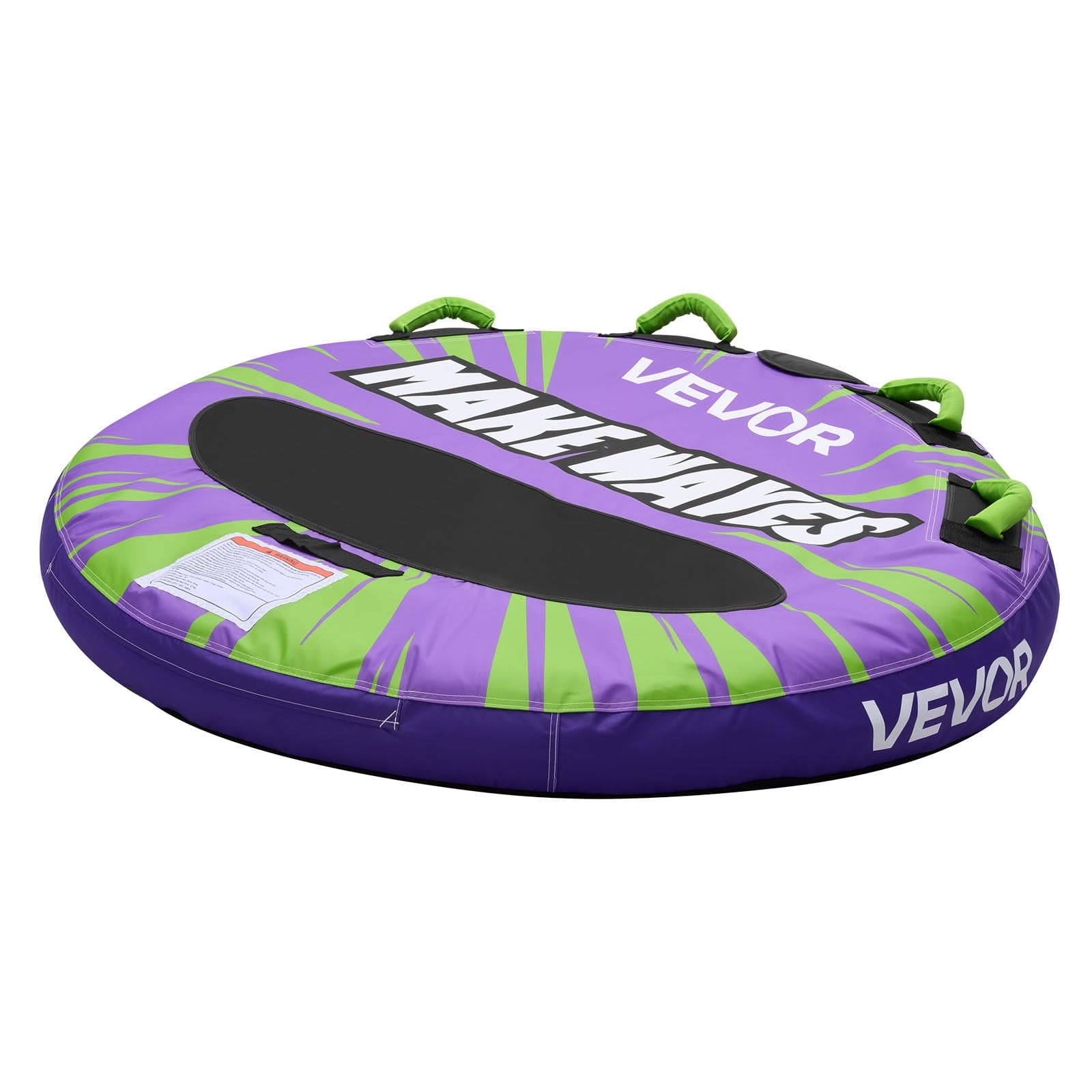 VEVOR towable in use behind boat on lake illustrating recreational lifestyle