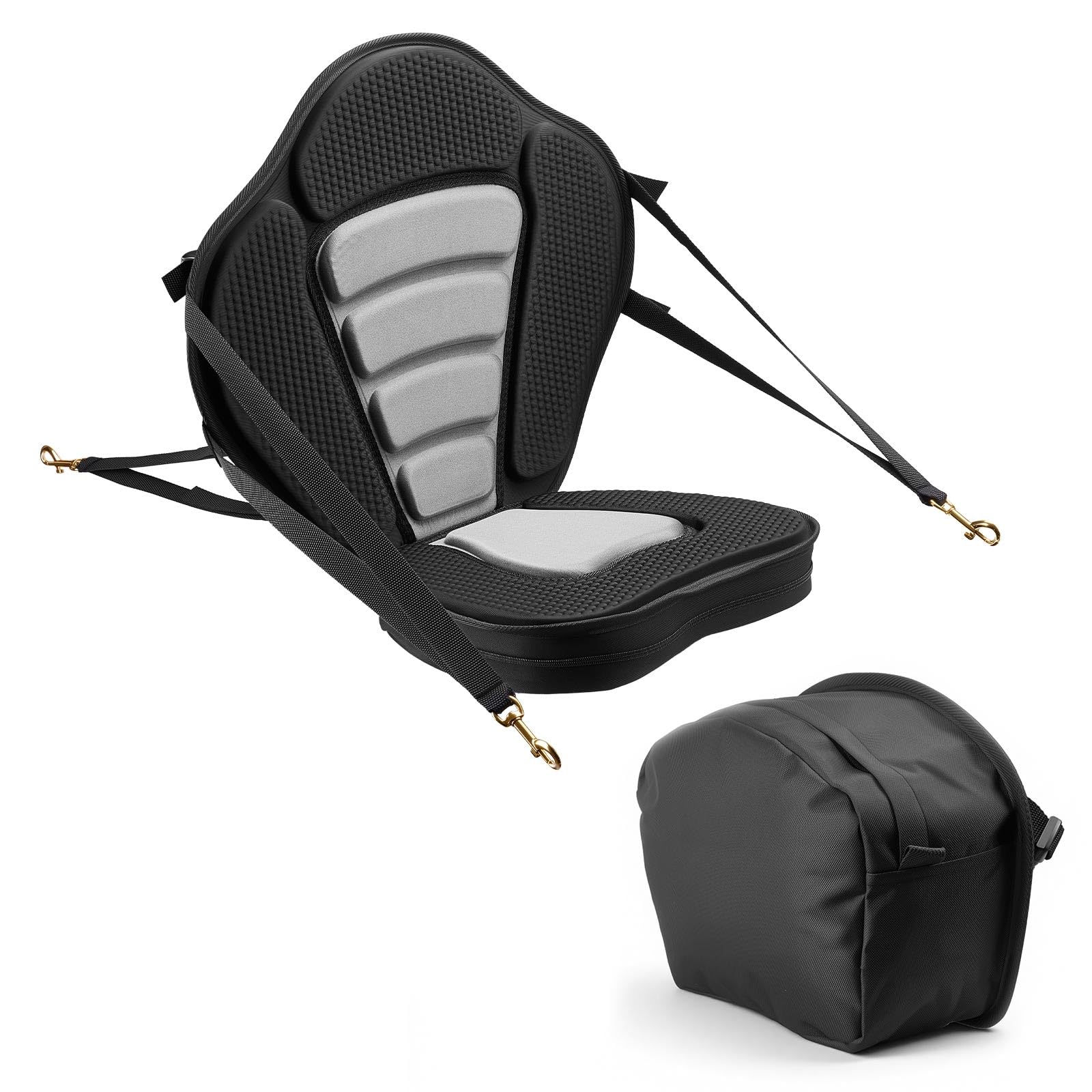 VEVOR lifestyle fishing setup with seat showing comfort while casting and reeling