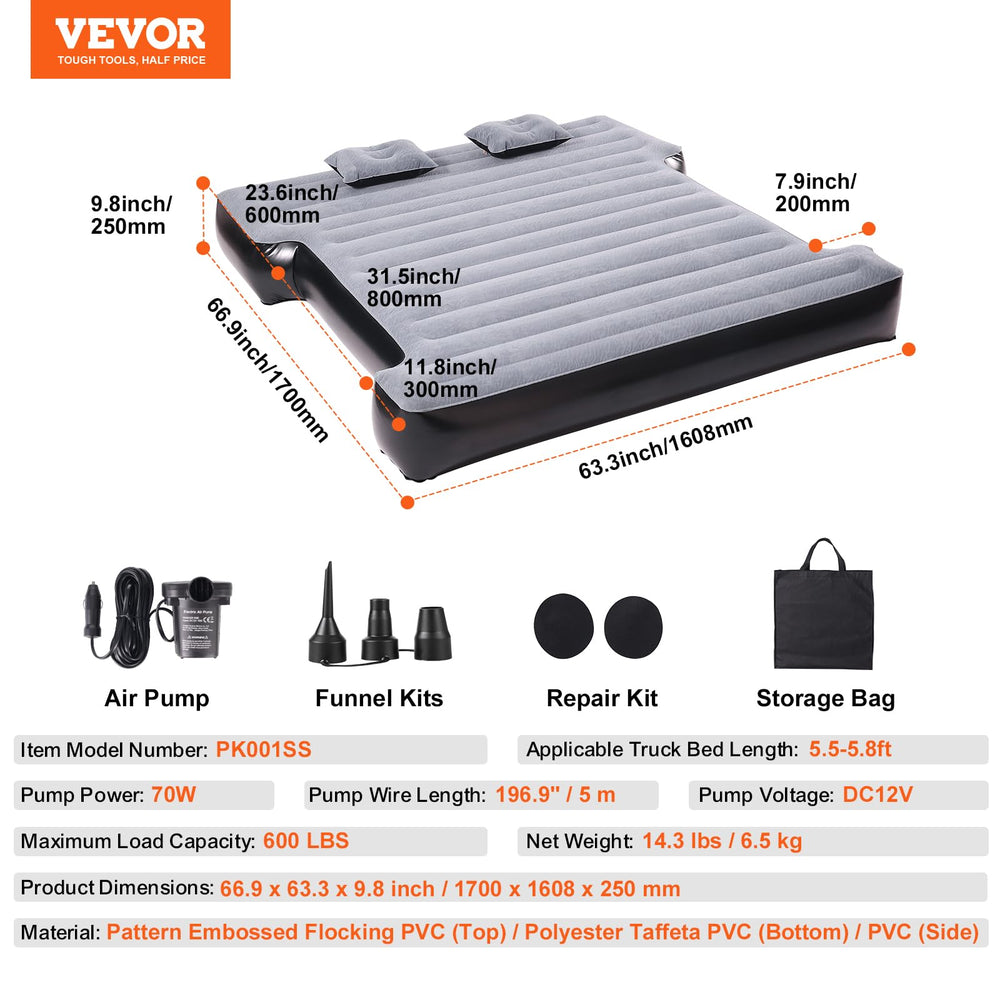 VEVOR folded mattress in carry bag demonstrating portable storage and transport ease