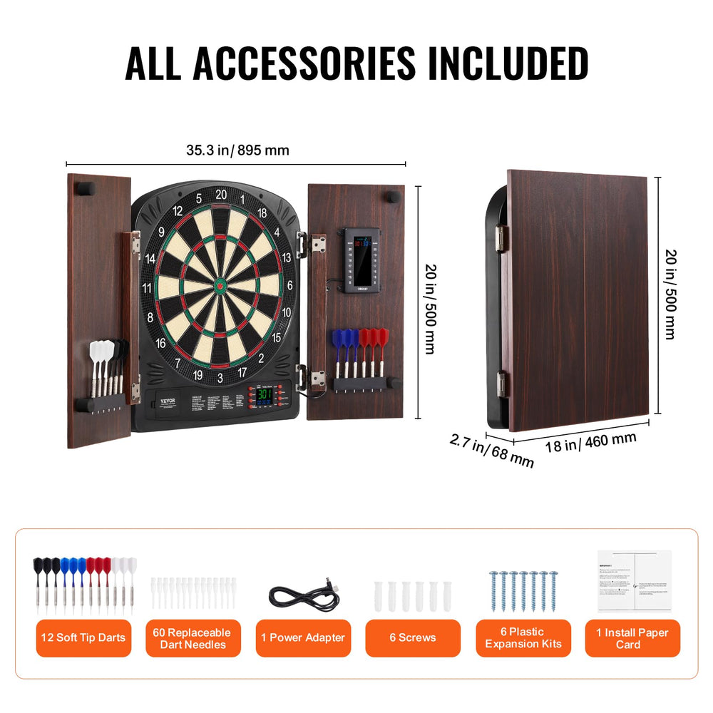 VEVOR mounting hardware and power adapter included for quick, simple installation