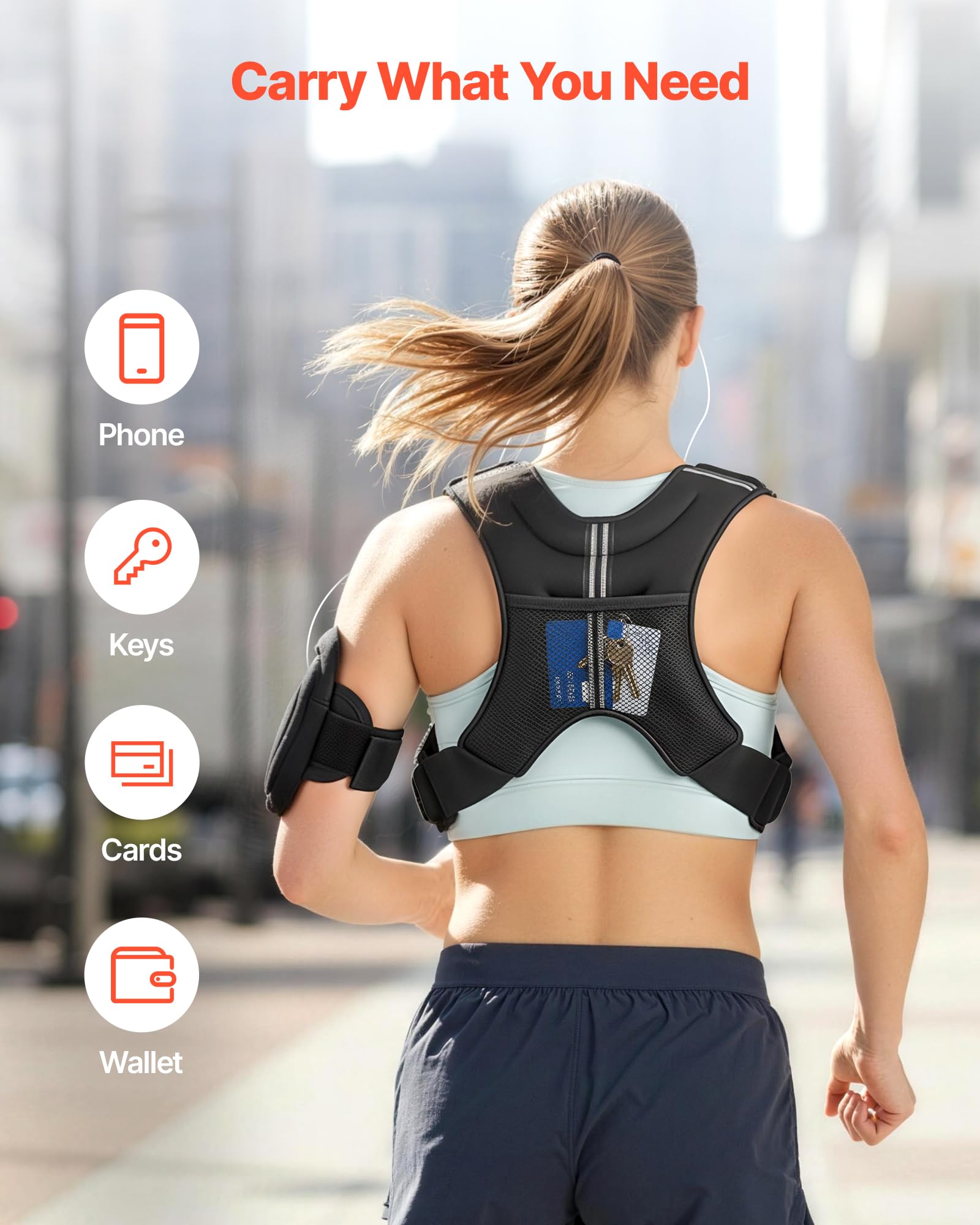 VEVOR padded shoulder detail reducing pressure during exercise