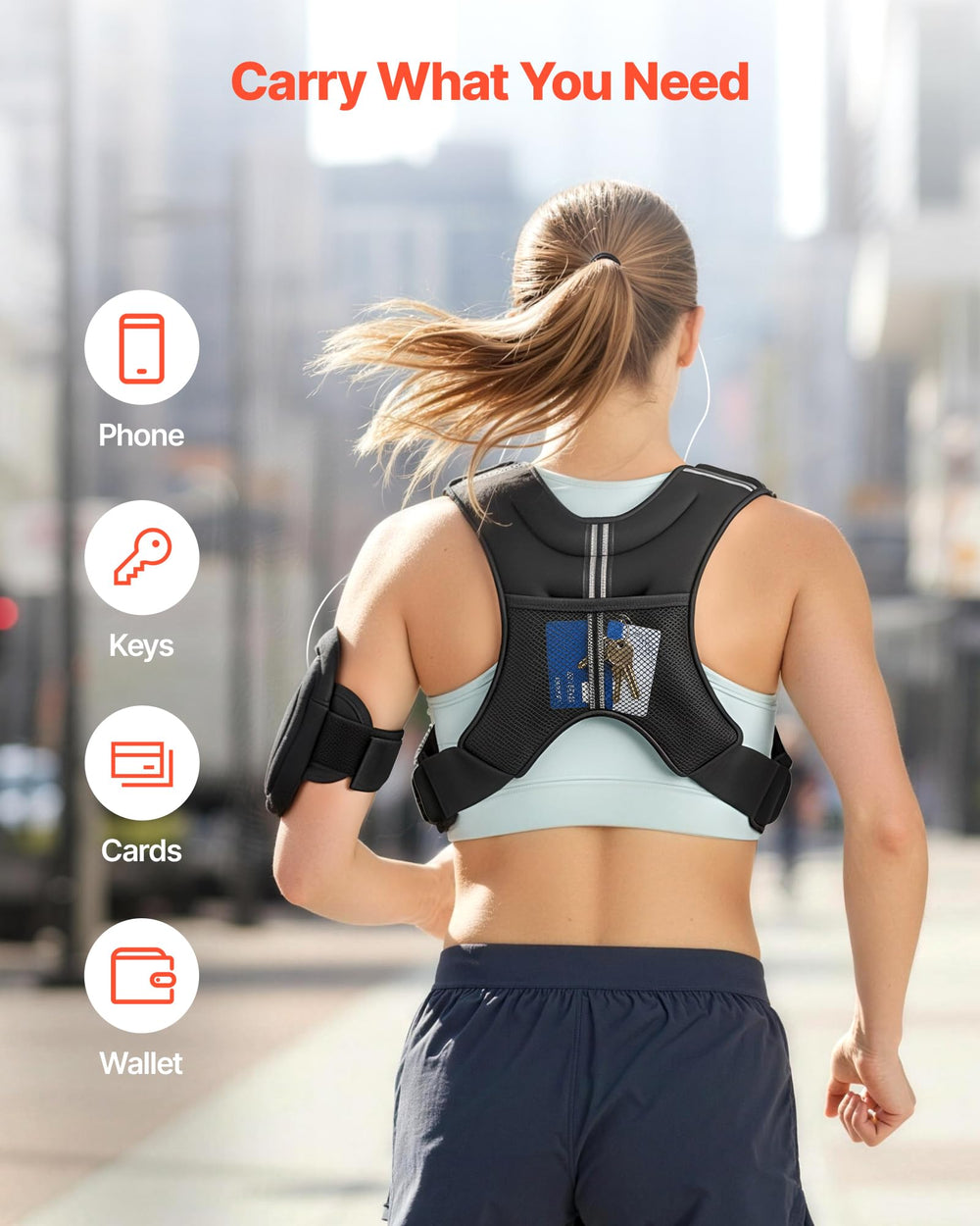 VEVOR padded shoulder detail reducing pressure during exercise