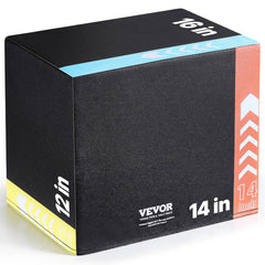 VEVOR front view of 3-in-1 plyo box showing stable platform benefit