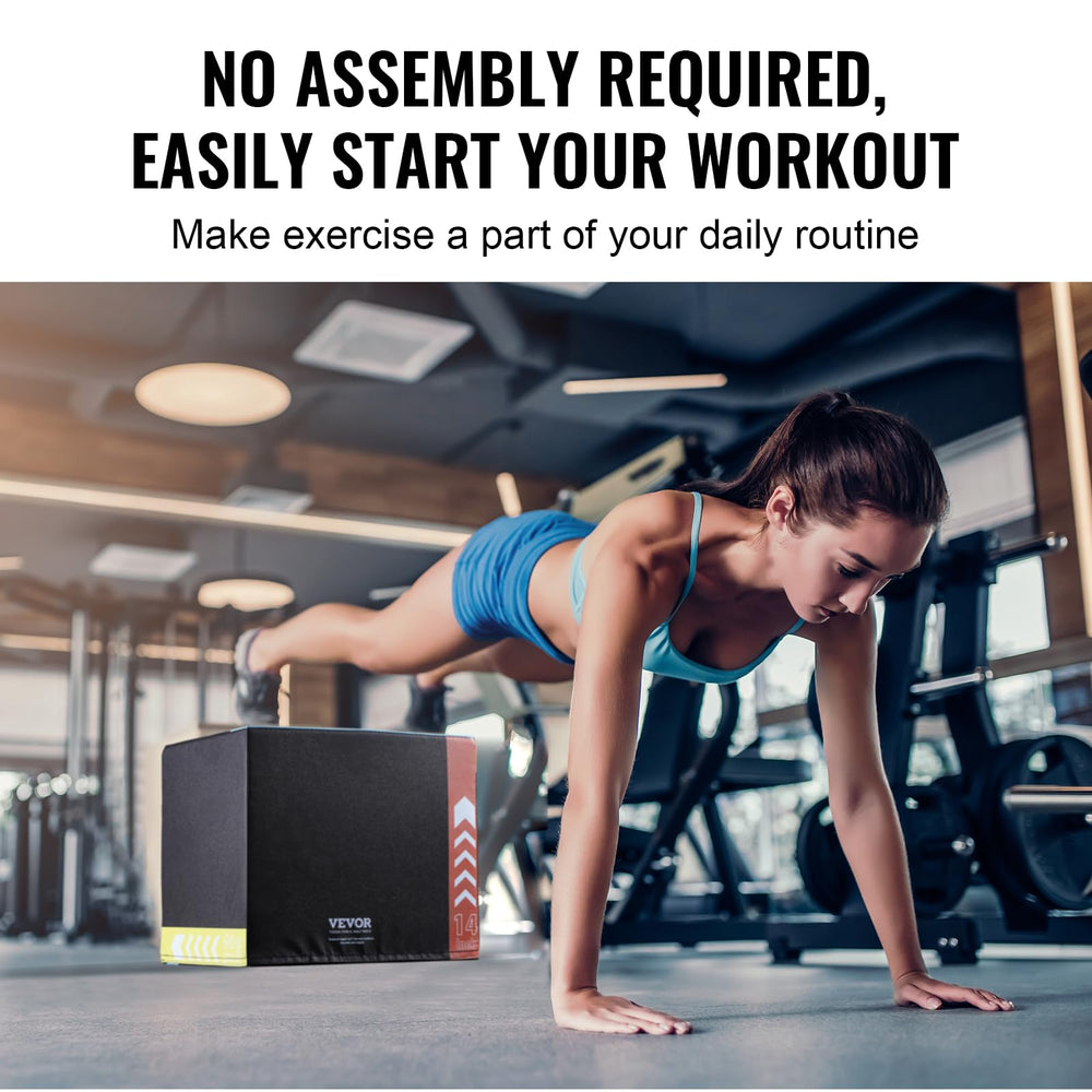 VEVOR plyo box set to 14-inch height for general plyometric training