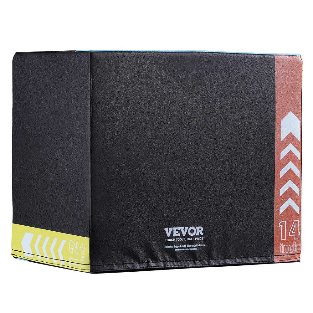 VEVOR size comparison next to dumbbell showing compact dimensions