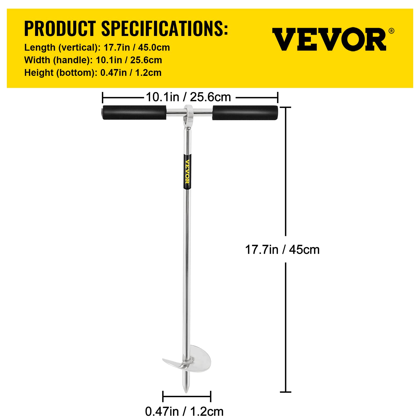 VEVOR anchor next to small boat for size comparison and portability benefit