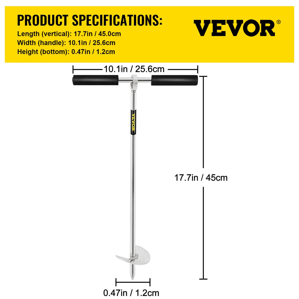 VEVOR anchor next to small boat for size comparison and portability benefit