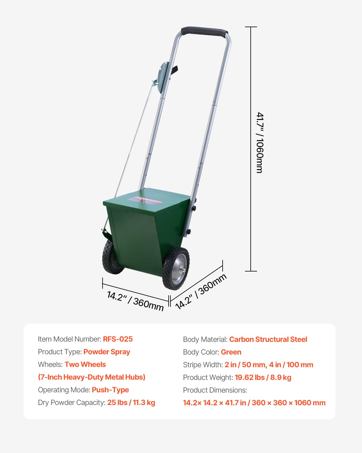 VEVOR product beside a person for scale to show compact footprint and portability benefit