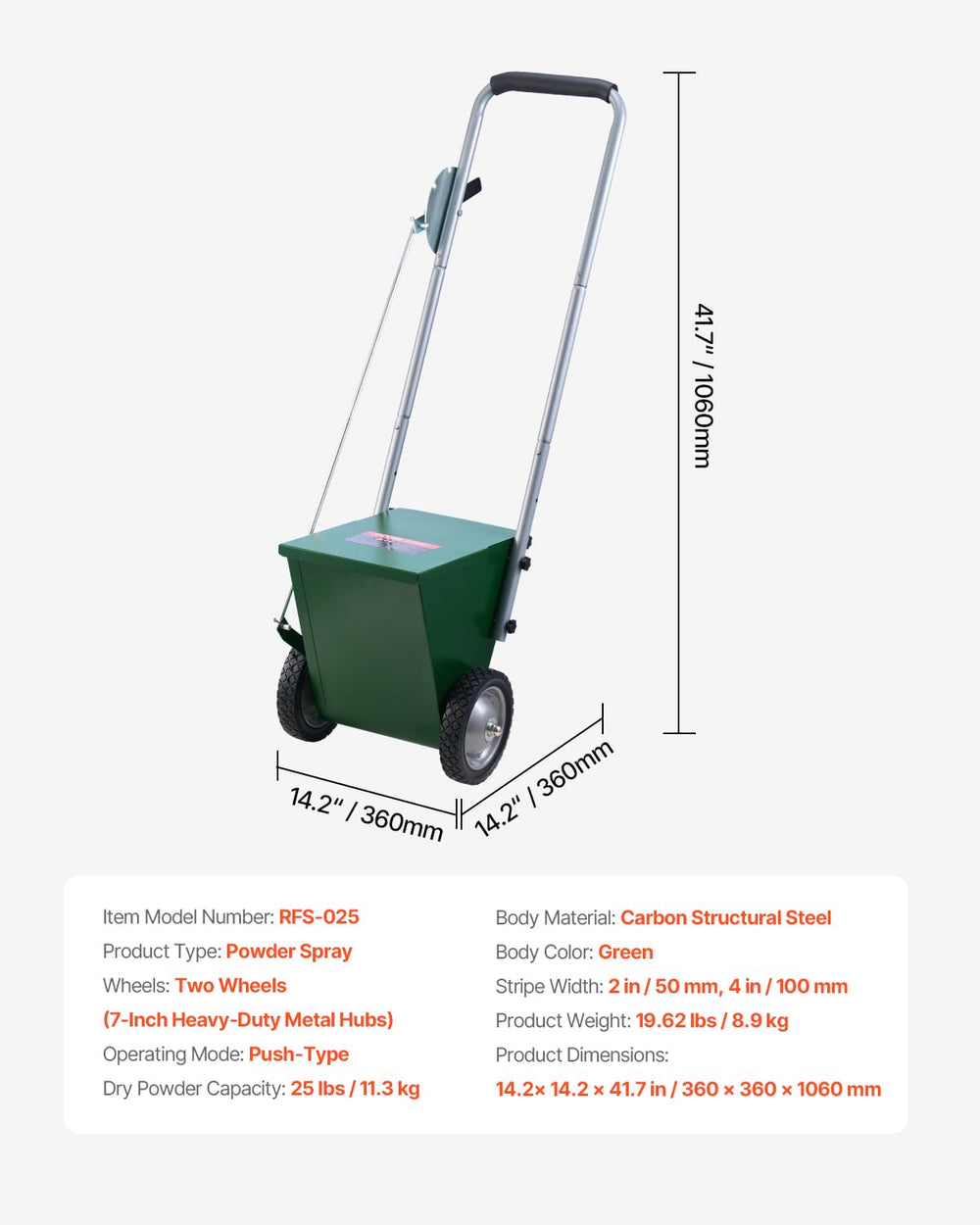 VEVOR product beside a person for scale to show compact footprint and portability benefit