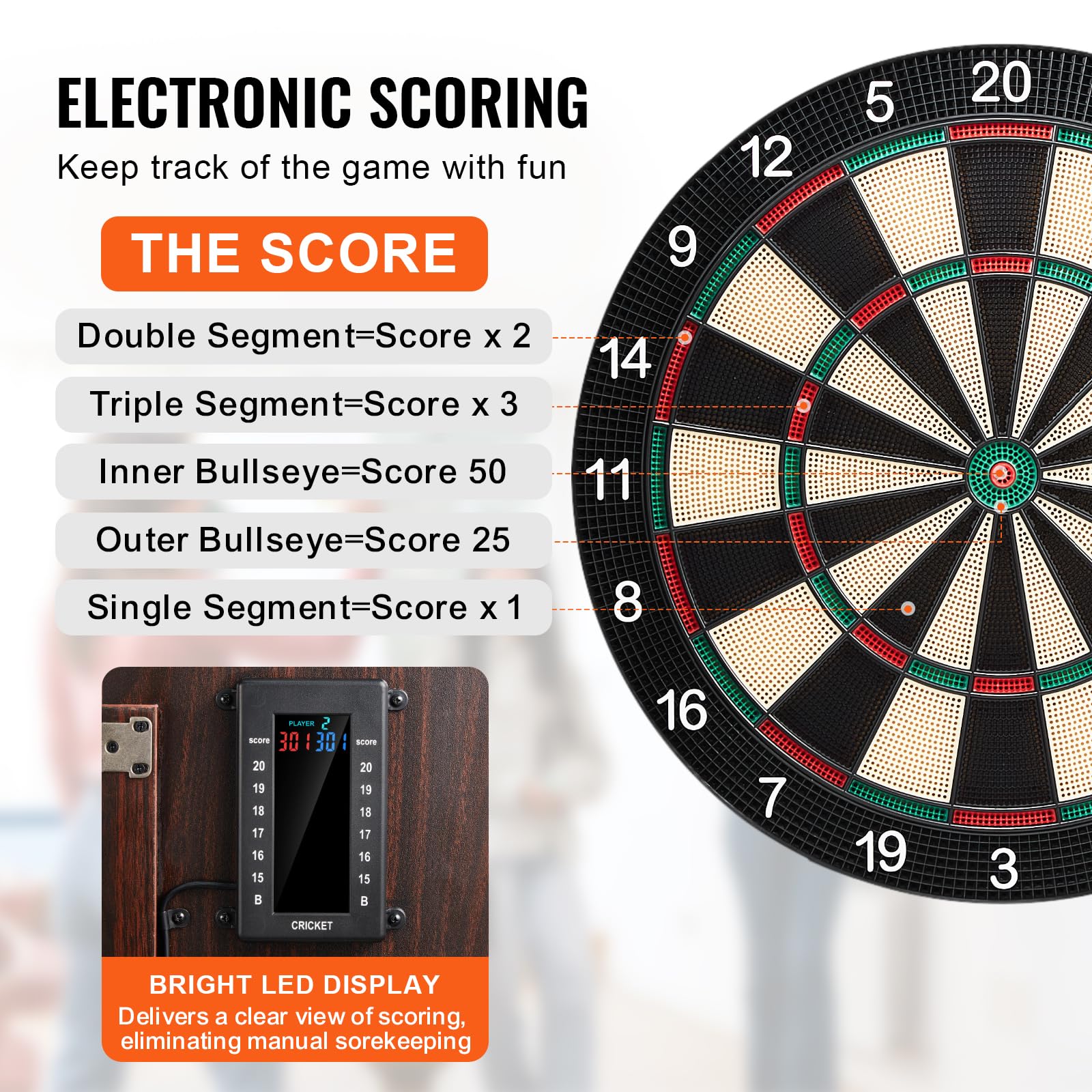 VEVOR set of soft-tip darts arranged neatly, ready to play with secure hits