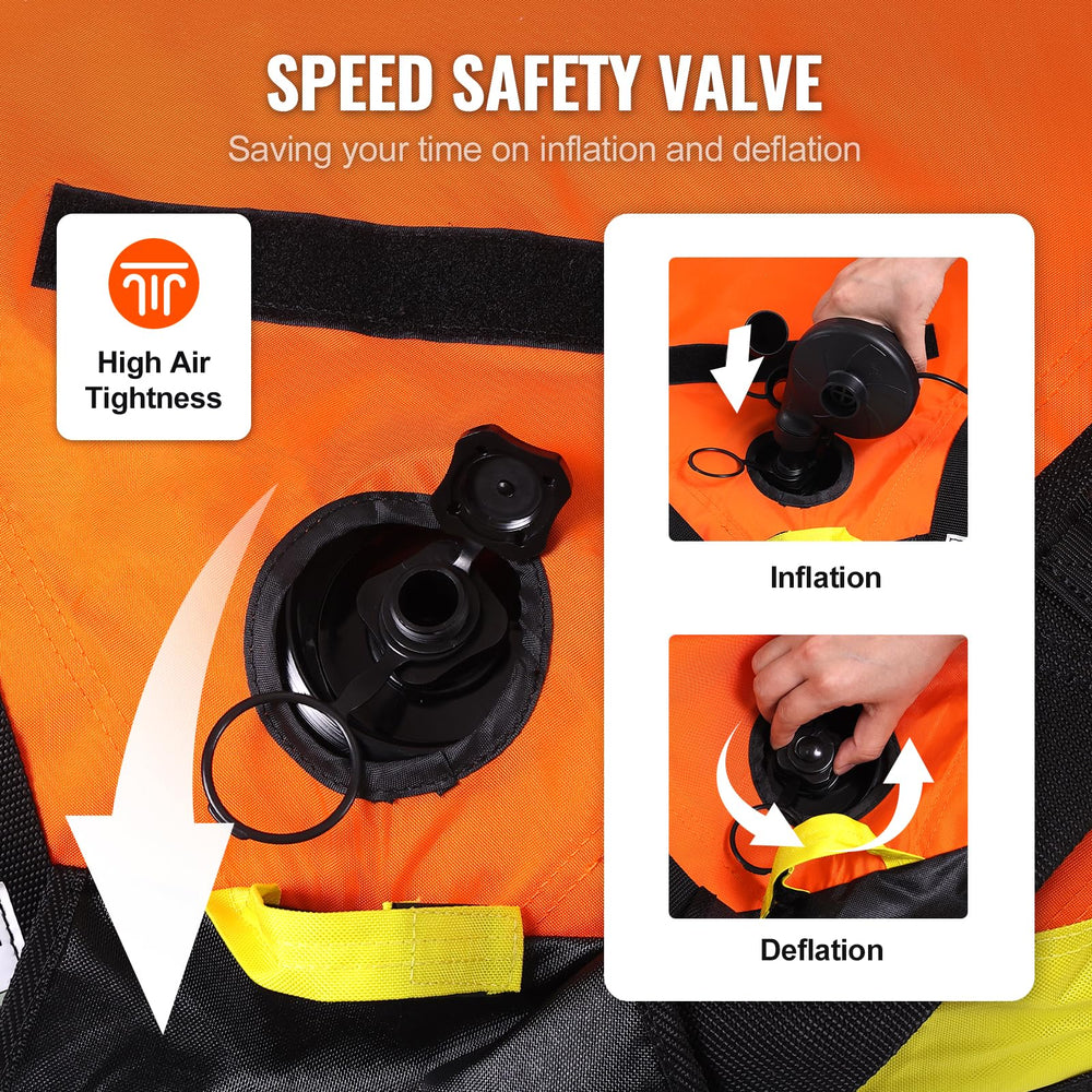 VEVOR Boston valve close-up for quick inflation and airtight seal